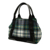 Balenciaga Plaid Wool Navy Cabas S Secondhand