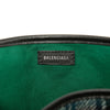 Balenciaga Plaid Wool Navy Cabas S Secondhand