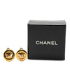 Chanel CC Gold Plated Round Clip On Earrings Secondhand