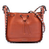 Valentino Grained Calfskin Rockstud Bucket Bag Secondhand