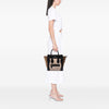Celine Micro Tricolor Calfskin and Suede Luggage Tote Secondhand