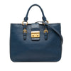 Miu Miu Goatskin Madras Satchel Secondhand