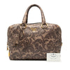 Prada Cervo Lux Lace Print Bauletto Handbag Secondhand