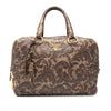 Prada Cervo Lux Lace Print Bauletto Handbag Secondhand