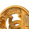 Chanel CC Gold Plated Round Clip On Earrings Secondhand
