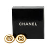 Chanel CC Gold Plated Round Clip On Earrings Secondhand