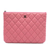 Chanel Small Quilted Caviar O Case Clutch Secondhand