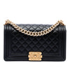 Chanel Old Medium Quilted Lambskin Boy Flap Secondhand