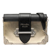 Prada Saffiano Trimmed Metallic Vitello Cahier Bag Secondhand