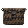 Fendi Zucca Canvas Double Flap Shoulder Bag Secondhand
