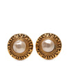 Chanel Gold Plated Faux Pearl Clip On Earrings Secondhand