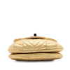 Chanel CC Chevron Metallic Aged Calfskin Bubble Flap Secondhand