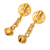 Chanel Gold Plated CC Bell Charm Drop Clip On Earrings Secondhand