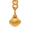 Chanel Gold Plated CC Bell Charm Drop Clip On Earrings Secondhand