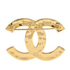 Secondhand Chanel Gold Plated Enamel CC Brooch