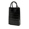 Balenciaga Mini Croc Embossed Leather Shopping Phone Holder Secondhand