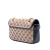 Gucci Small GG Marmont Matelasse Diagonal GG Canvas and Leather Shoulder Bag Secondhand