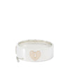 Tiffany Sterling Silver and 18K Rose Gold Lock Heart Bangle Secondhand