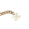 Chanel CC Gold Plated Strass Coco Plaque Double Chain Belt Secondhand