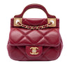 Chanel Quilted Calfskin Lady Card Holder with Chain Top Handle Bag Secondhand