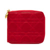 Dior Lambskin Cannage Lady Dior Zip Around Compact Wallet Secondhand