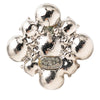 Chanel Brass Floral Strass Push Back Earrings Secondhand