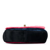 Chanel Paris Cosmopolite Small Tricolor Quilted Velvet Private Affair Camellia Flap Secondhand