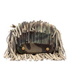 Saint Laurent Small Camouflage Print Suede Emmanuelle Fringe Bucket Bag Secondhand