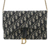 Dior Oblique Canvas Saddle Chain Pouch Secondhand