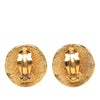 Chanel Gold Plated Rue Cambon Round Clip on Earrings Secondhand