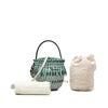 LOEWE Bicolor Leather Fringe Bucket Bag Secondhand