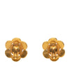 Chanel CC Bicolor Brass Flower Clip On Earrings Secondhand