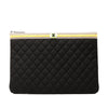 Chanel Large Quilted Nylon Fluo Boy O Case Clutch Secondhand
