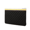 Chanel Large Quilted Nylon Fluo Boy O Case Clutch Secondhand