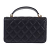Chanel CC Quilted Lambskin Top Handle Phone Holder with Chain Secondhand