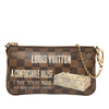 Louis Vuitton Damier Ebene Trunks Labels Pochette Milla MM Secondhand