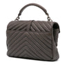 Secondhand Saint Laurent Medium Quilted Chevron Sheepskin College Satchel