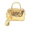 Secondhand Prada Mini Metallic Vitello Top Handle Bag
