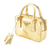Secondhand Prada Mini Metallic Vitello Top Handle Bag