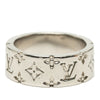 Louis Vuitton Silver Plated Monogram Mosaic Ring L Secondhand