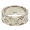Louis Vuitton Silver Plated Monogram Mosaic Ring L Secondhand