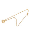 Dior Gold Plated Strass Logo Pendant Necklace Secondhand
