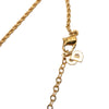 Dior Gold Plated Strass Logo Pendant Necklace Secondhand