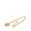 Chanel CC Gold Plated Crest Medallion Pendant Necklace Secondhand
