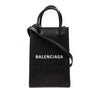 Balenciaga Mini Calfskin Logo Shopping Phone Holder Secondhand