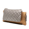 Chanel Quilted Metallic Goatskin Tabatiere Kisslock Foldover Clutch Secondhand