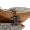 Chanel Quilted Metallic Goatskin Tabatiere Kisslock Foldover Clutch Secondhand