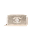 Secondhand Chanel CC Metallic Lambskin Zip Around Wallet