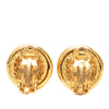 Chanel CC Gold Plated Round Clip On Earrings Secondhand
