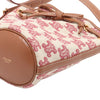 Celine Micro Triomphe Embroidered Canvas Drawstring Bucket Bag Secondhand